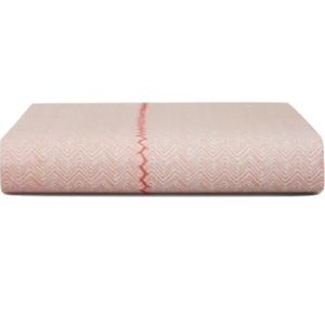 John Robshaw Queen Flat Sheet Chevron Rose